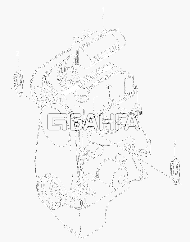 Daewoo Matiz II Схема Двигатель в сборе-4 banga.ua
